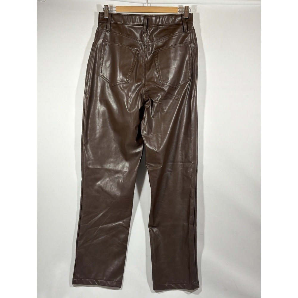 Abercrombie Faux Leather‎ Pants Womens 30 Curve Love High Rise 90s Chic - Picture 12 of 16